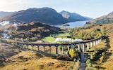 The Jacobite Steam Train crossing the Glenfinnan Viaduct
