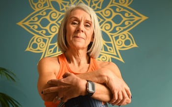 Baumann had been doing yoga on and off for 25 years until her injury, when she took it up intensely